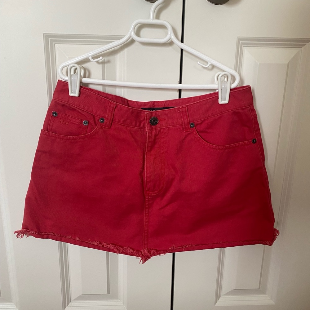 Marc Jacobs Red Denim Skirt